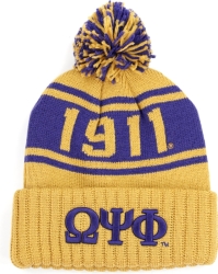 View Buying Options For The Big Boy Omega Psi Phi Divine 9 S252 Mens Beanie With Ball
