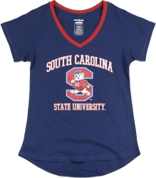 View Buying Options For The Big Boy South Carolina State Bulldogs S3 Ladies V-Neck Tee