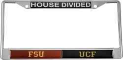 View Buying Options For The Florida State + Central Florida (UCF) House Divided Split License Plate Frame