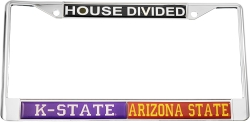 View Buying Options For The Kansas State + Arizona State House Divided Split License Plate Frame
