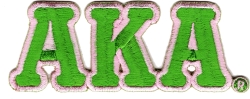View Buying Options For The Alpha Kappa Alpha Connected Letter Iron-On Patch Set