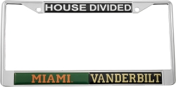 View Buying Options For The Miami + Vanderbilt House Divided Split License Plate Frame