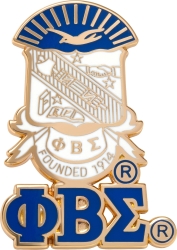 View Buying Options For The Phi Beta Sigma 3D Shield Lapel Pin With Letters