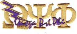 View Product Detials For The Omega Psi Phi Signature Que Bolt Iron-On Patch