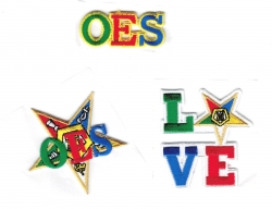 View Product Detials For The Eastern Star 3-Pack A Embroidered Stick-On Applique Patches