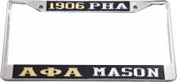 View Buying Options For The Alpha Phi Alpha + Mason - PHA Split License Plate Frame