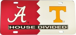 View Buying Options For The Alabama + Tennessee House Divided Split License Plate Tag