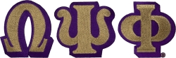 View Buying Options For The Omega Psi Phi Large Letter Iron-On Patch Set