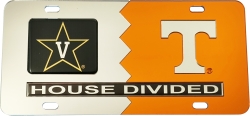 View Buying Options For The Vanderbilt + Tennessee House Divided Split License Plate Tag