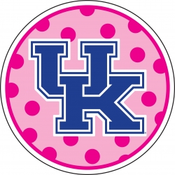View Buying Options For The University of Kentucky Polka Dot UK Logo Circle Decal Sticker