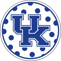 View Buying Options For The University of Kentucky Polka Dot UK Logo Circle Magnet