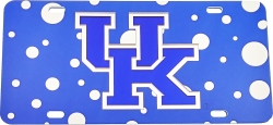 View Buying Options For The University of Kentucky Polka Dot Laser Cut Inlaid UK Logo Mirror Car Tag