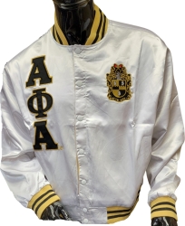View Product Detials For The Buffalo Dallas Alpha Phi Alpha Satin Jacket