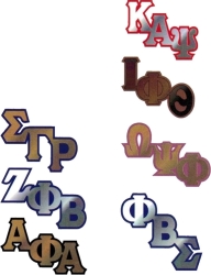 View Buying Options For The Greek Small Mirror Letter Pin [1.25" x 1"]