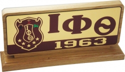 View Buying Options For The Iota Phi Theta Wood Desk Top Founders Piece