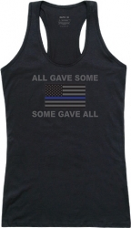 View Buying Options For The RapDom All Gave Some Thin Blue Line Flag Graphic Womens Tank Top
