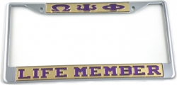 View Buying Options For The Omega Psi Phi Life Member License Plate Frame