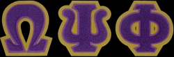 View Buying Options For The Omega Psi Phi Chenille Letters Iron-On Patch Set