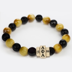 View Product Detials For The Alpha Phi Alpha Natural Stone Bead Bracelet