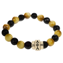 View Product Detials For The Alpha Phi Alpha Natural Stone Bead Bracelet