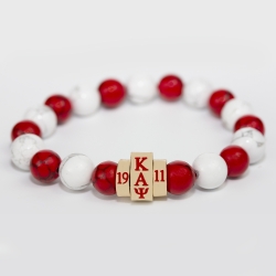 View Product Detials For The Kappa Alpha Psi Natural Stone Bead Bracelet