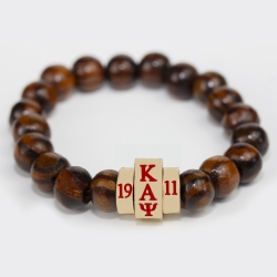 View Buying Options For The Kappa Alpha Psi Natural Wood Bead Bracelet