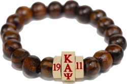 View Buying Options For The Kappa Alpha Psi Natural Wood Bead Bracelet