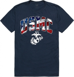 View Buying Options For The RapDom USMC Flag Letter Mens Tee