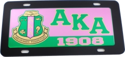 View Buying Options For The Alpha Kappa Alpha Domed Crest Mirror Car Tag License Plate