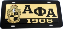 View Buying Options For The Alpha Phi Alpha Domed Crest Tag License Plate