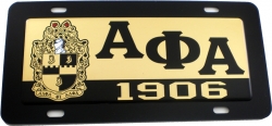 View Buying Options For The Alpha Phi Alpha Domed Shield Mirror Car Tag License Plate