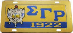 View Buying Options For The Sigma Gamma Rho Domed Crest Tag License Plate