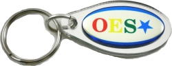 View Buying Options For The Eastern Star Pear Shaped Domed Key Chain