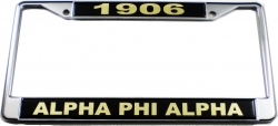 View Product Detials For The Alpha Phi Alpha Domed Founder License Plate Frame