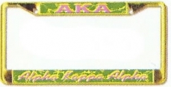 View Buying Options For The Alpha Kappa Alpha Domed Script License Plate Frame