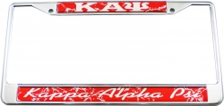 View Buying Options For The Kappa Alpha Psi Domed Script License Plate Frame