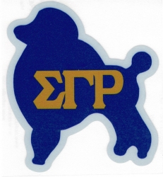 View Buying Options For The Sigma Gamma Rho - Poodle Reflective Symbol Decal Sticker
