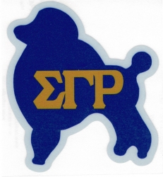 View Buying Options For The Sigma Gamma Rho - Poodle Reflective Symbol Decal Sticker [Pre-Pack]