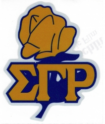 View Buying Options For The Sigma Gamma Rho - Rose Flower Reflective Symbol Decal Sticker [Pre-Pack]