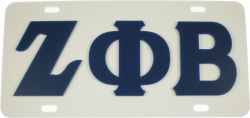View Buying Options For The Zeta Phi Beta Raised Letter License Plate