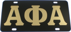 View Buying Options For The Alpha Phi Alpha Outlined Mirror License Plate