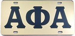 View Buying Options For The Alpha Phi Alpha Outlined Mirror License Plate