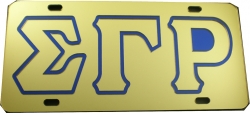 View Buying Options For The Sigma Gamma Rho Outlined Color Mirror License Plate