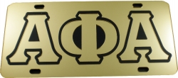View Buying Options For The Alpha Phi Alpha Outlined Color Mirror License Plate