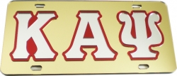 View Buying Options For The Kappa Alpha Psi Outlined Color Mirror License Plate