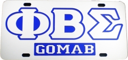 View Buying Options For The Phi Beta Sigma GOMAB Mirror Insert Car Tag License Plate