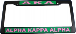 View Buying Options For The Alpha Kappa Alpha Text Decal Plastic License Plate Frame