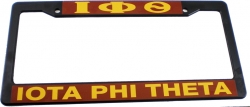View Buying Options For The Iota Phi Theta Text Decal Plastic License Plate Frame