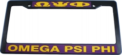 View Buying Options For The Omega Psi Phi Text Decal Plastic License Plate Frame