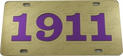 View Buying Options For The Omega Psi Phi 1911 Founder Satin Background Tag License Plate